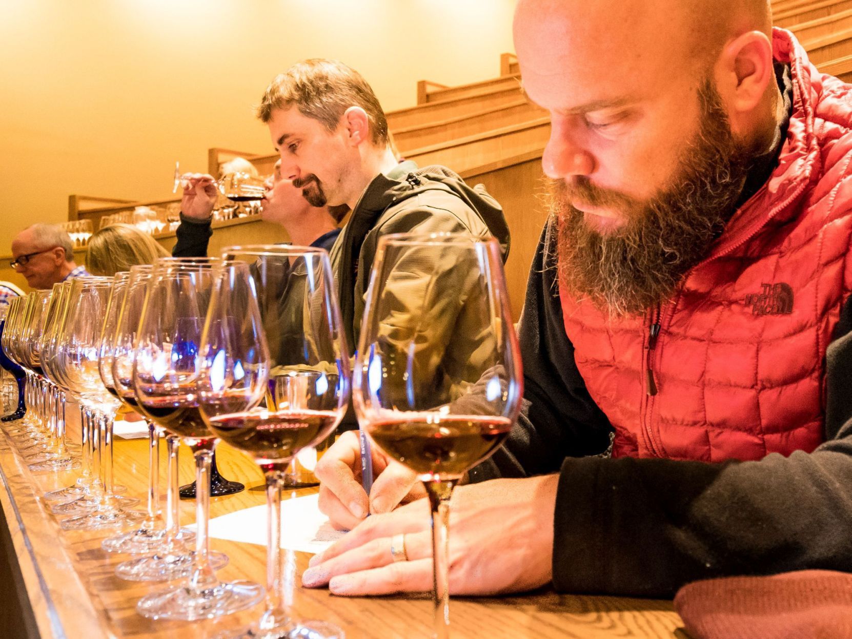 Wine tasters at Dec. 8 panel